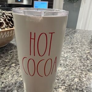 Rae Dunn hot cocoa tumbler with lid